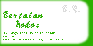 bertalan mokos business card